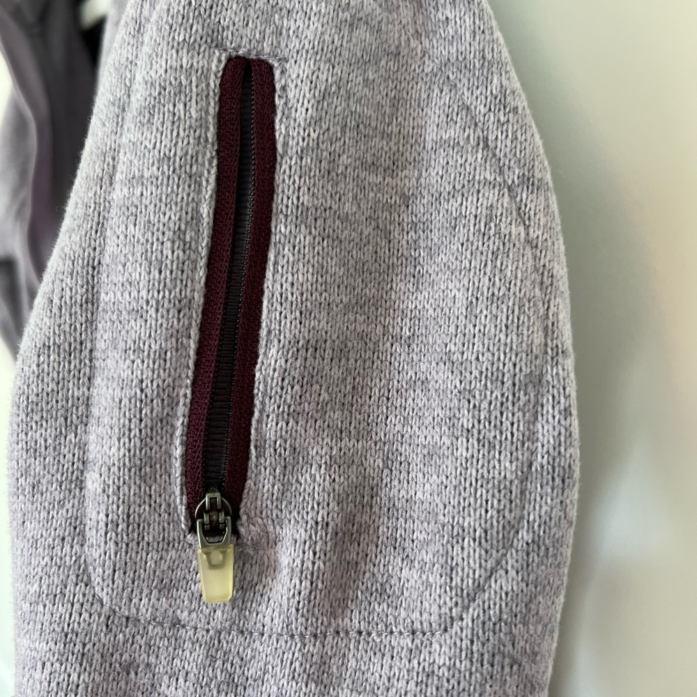 Eddie Bauer Lavender Knit Full Zip Mock Neck Jacket Sweater Women's Size Smalll - Picture 6 of 12
